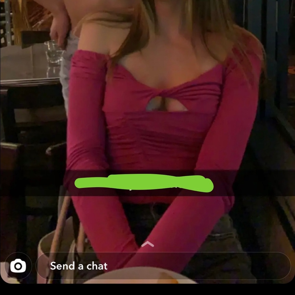 Hot pink, cute, going out long sleeve top